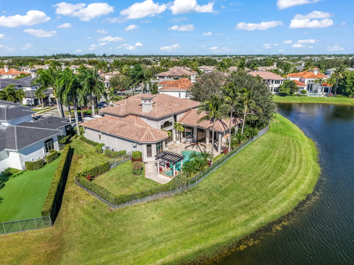 Backyard Aerial at 17602 Middle Lake Drive, Boca Raton