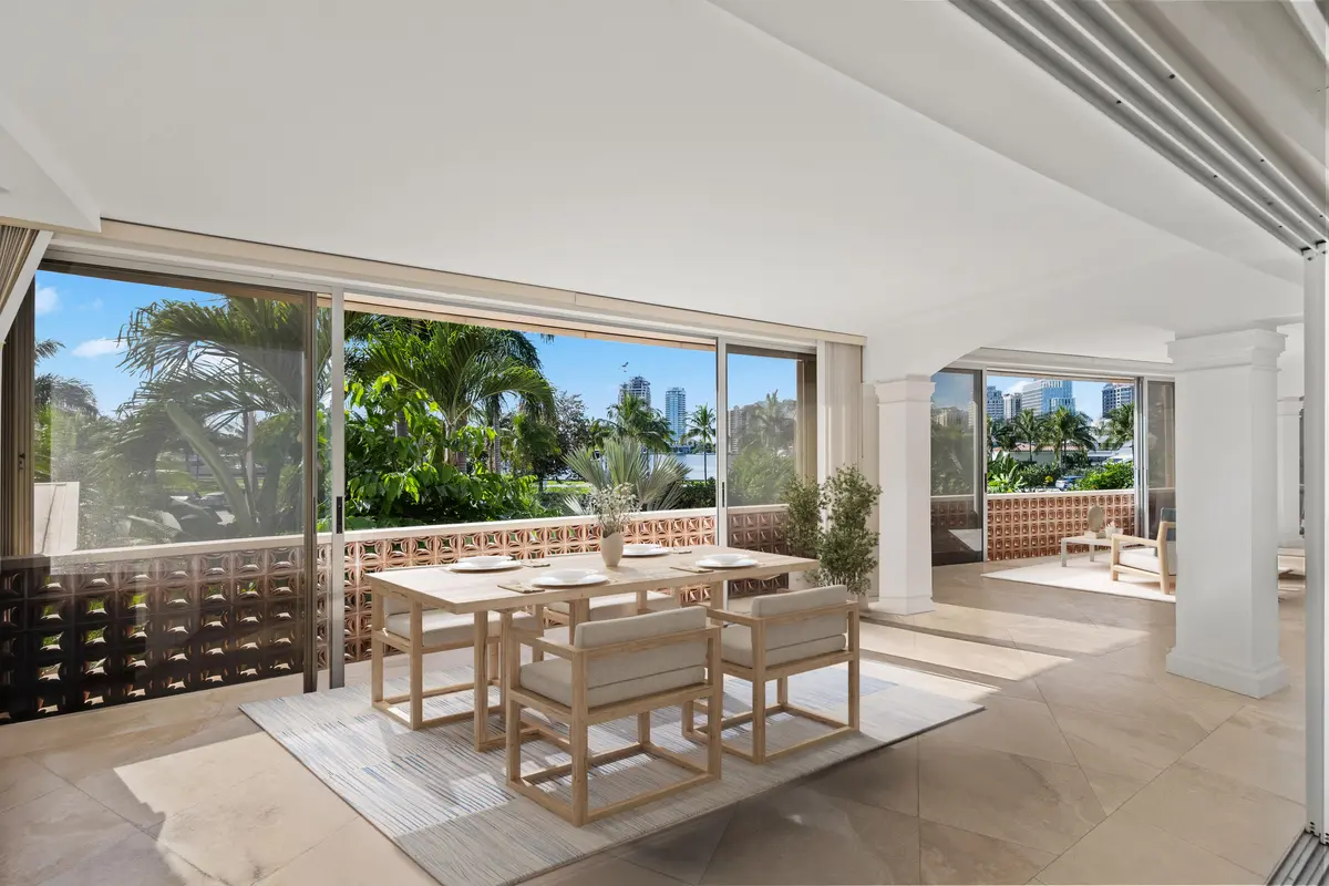 Virtually Staged Sitting Room at 369 S Lake Drive 2e, Palm Beach