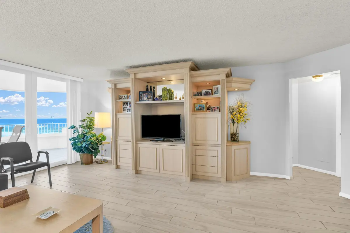 Living Room at 500 S Ocean Boulevard 803, Boca Raton