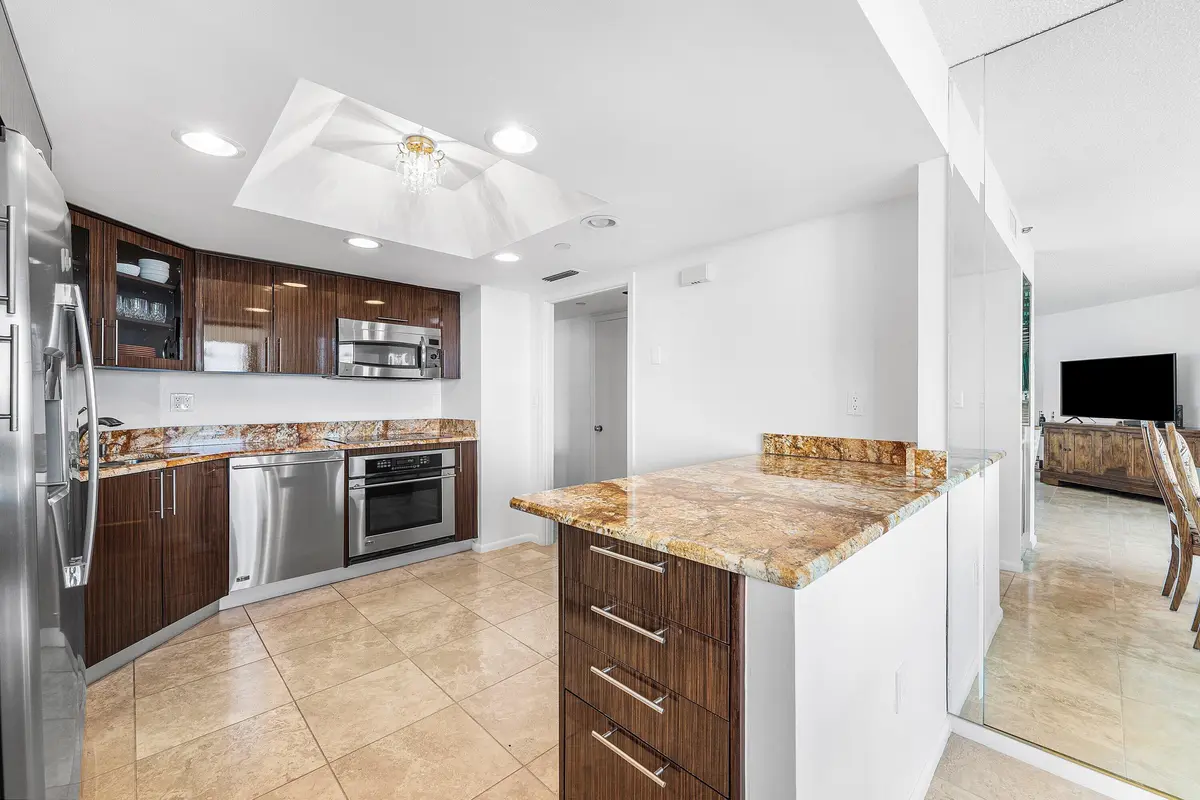 Kitchen w/ Peninsula at 5070 N Ocean Drive 3b, Singer Island