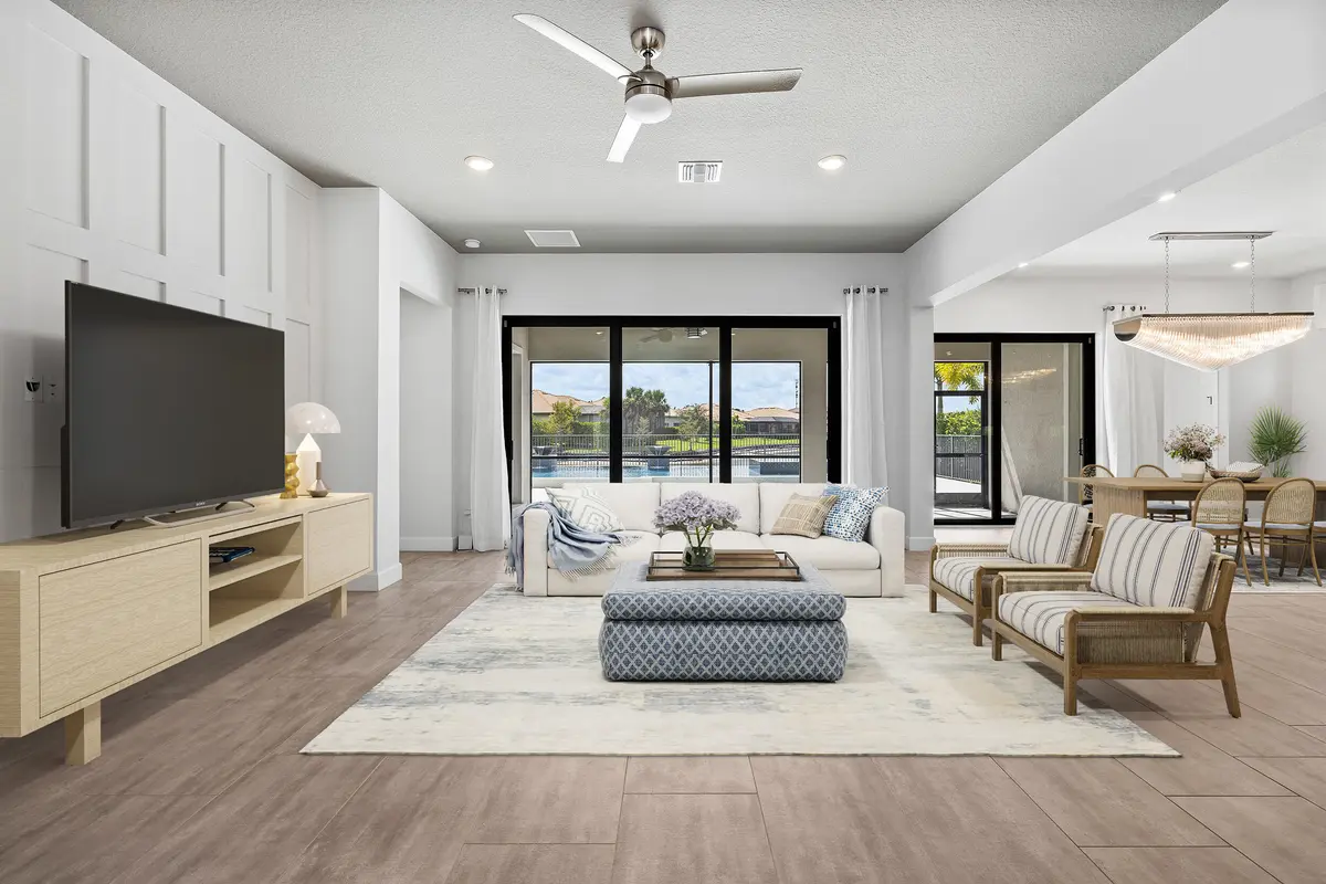 Living Room - Virtually Staged at 106 Crimson Isles Drive, Jupiter