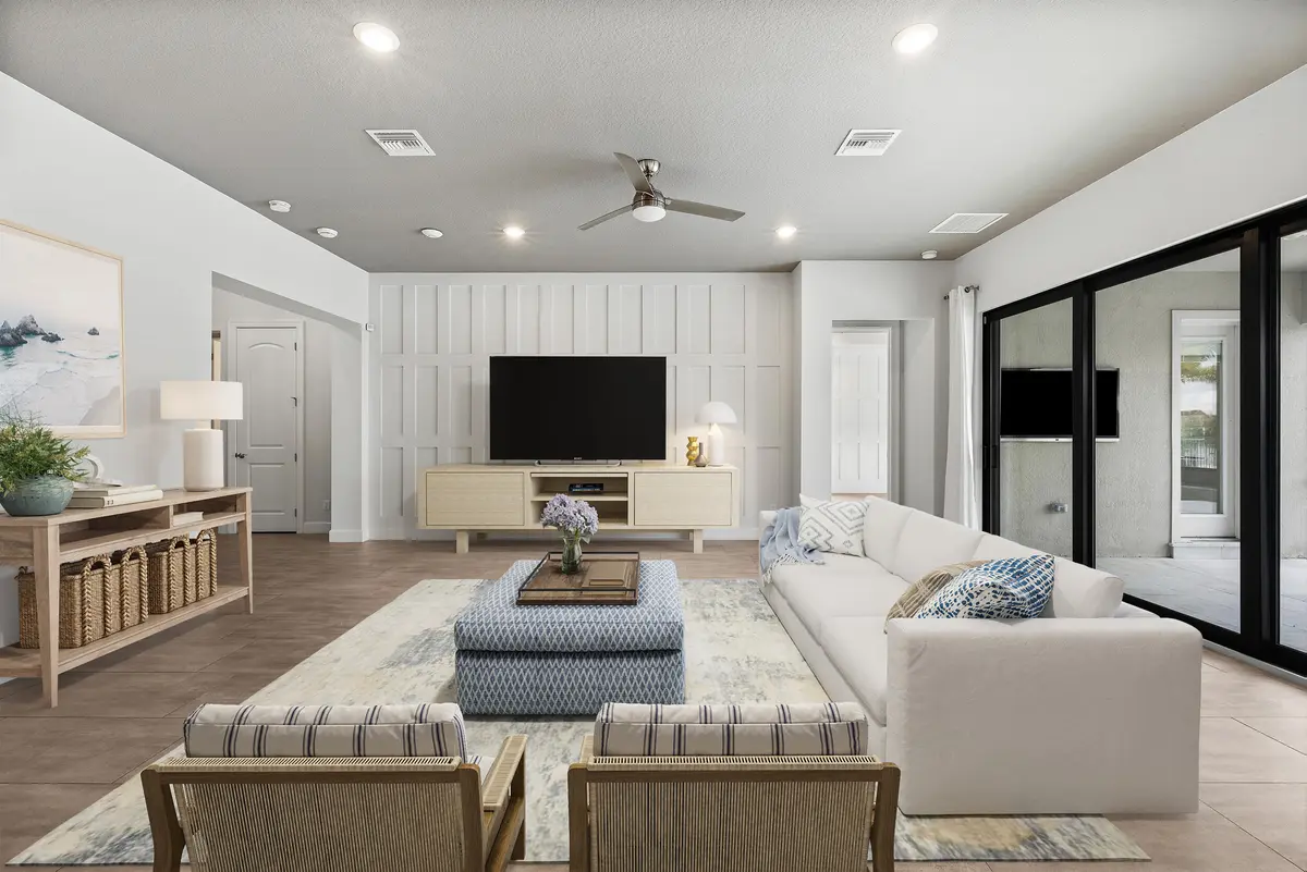Living Room - Virtually Staged at 106 Crimson Isles Drive, Jupiter