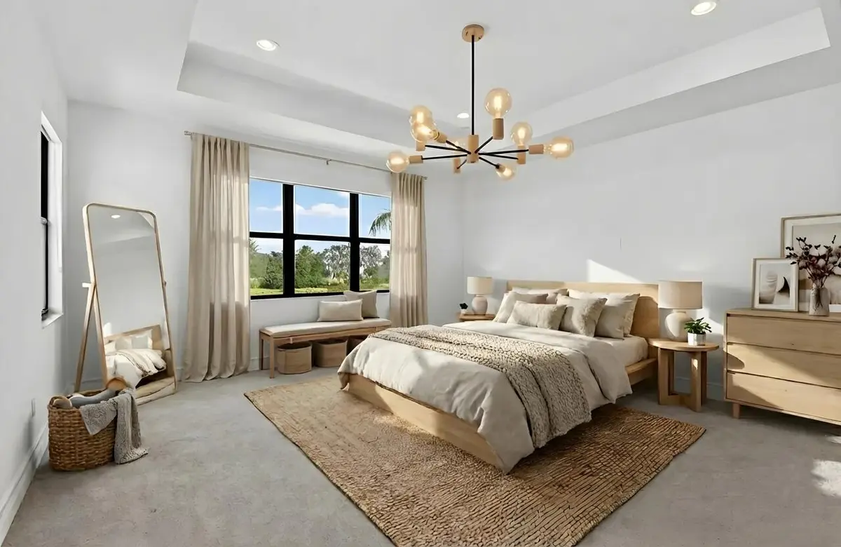 chauvet staged-master-bedroom at 9087 Chauvet Way, Boca Raton