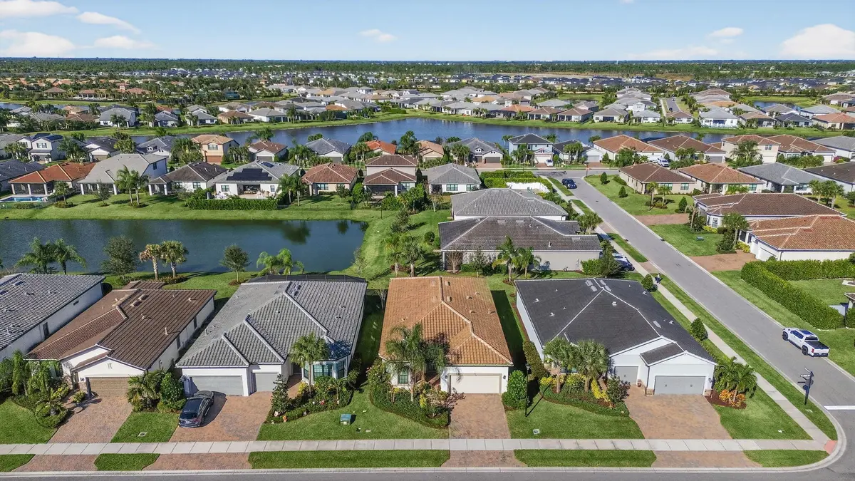Aerial Front at 623 SE Villandry Way, Port St. Lucie