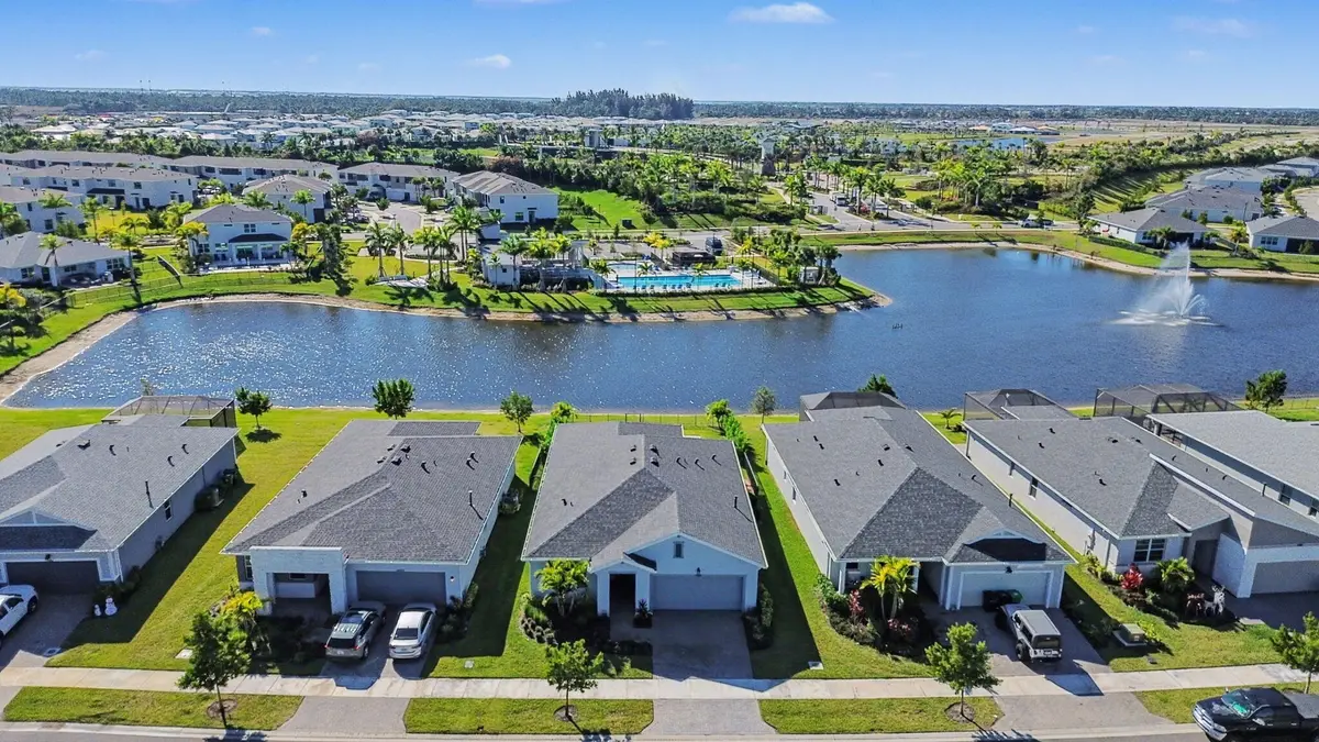 Aerial Front at 14198 SW Harker Street, Port St. Lucie
