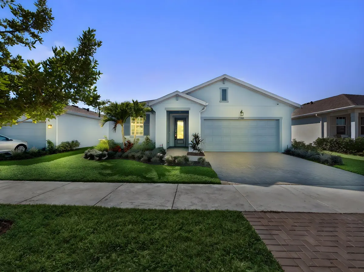 Front Exterior Night Shot at 14198 SW Harker Street, Port St. Lucie