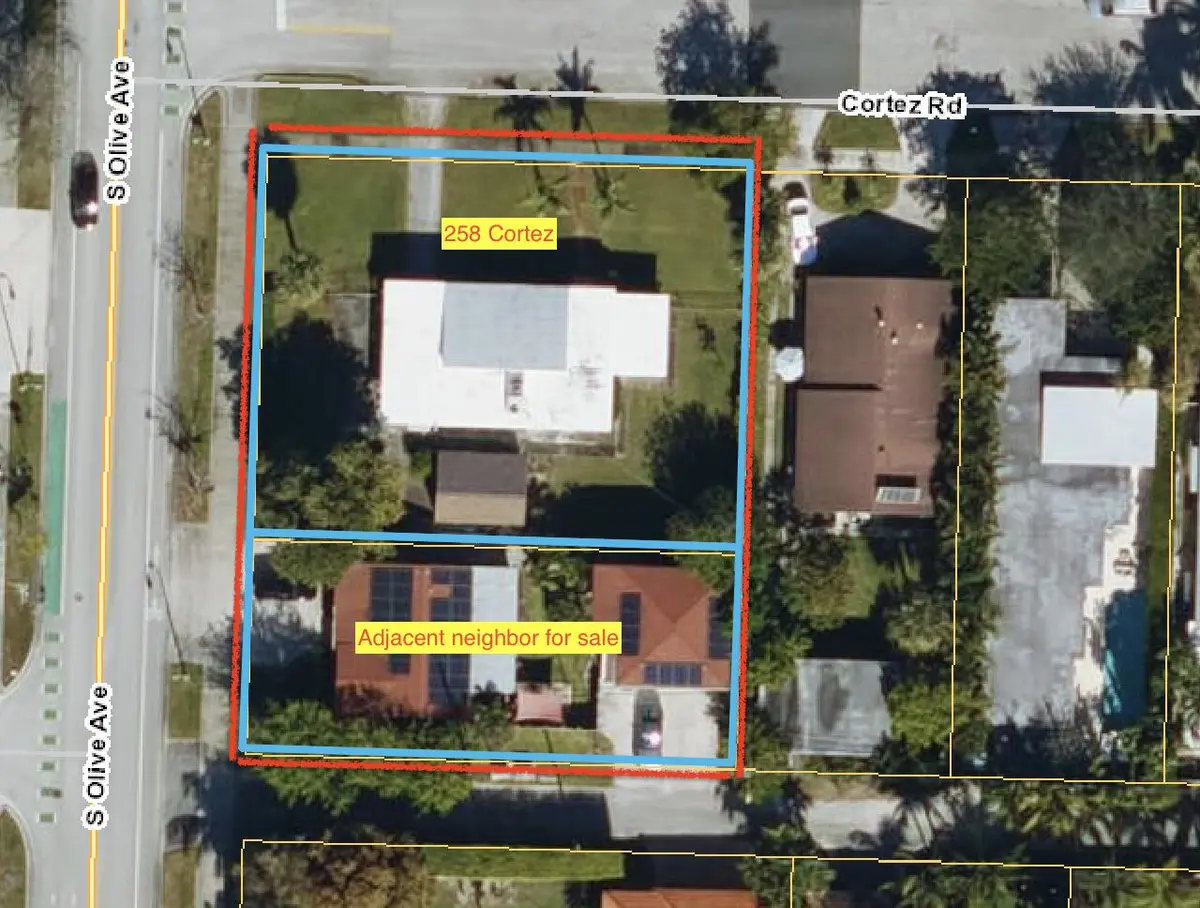Adjacent southern parcel for sale at 258 Cortez Road, West Palm Beach