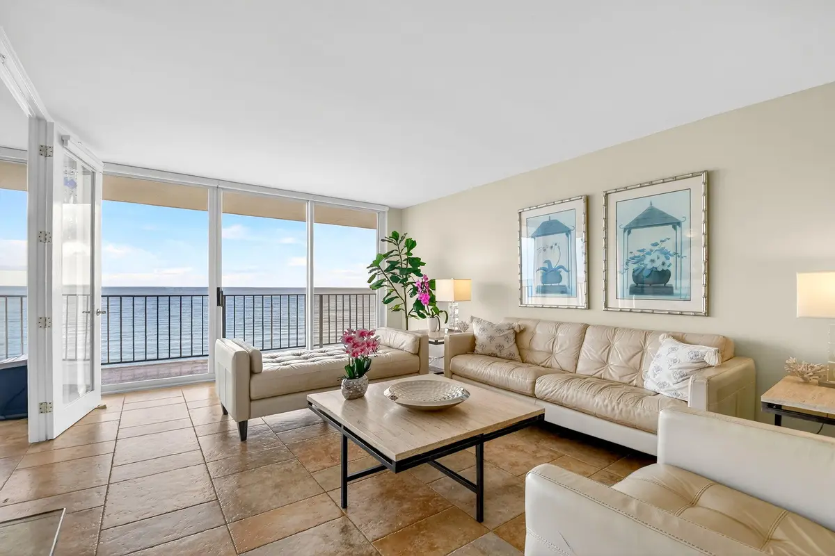 Living Room at 3456 S Ocean Boulevard 5020, Palm Beach