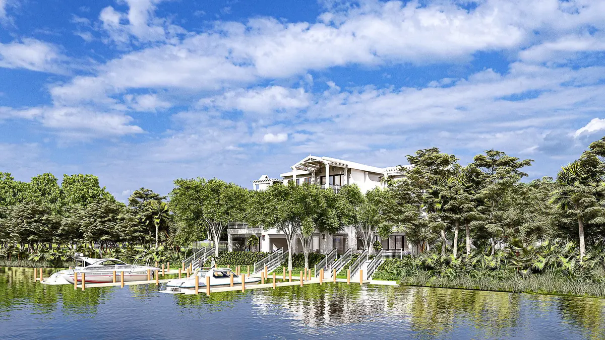 Digital Rendering - Rear Elevation at 18011 N Highway A1a, Jupiter