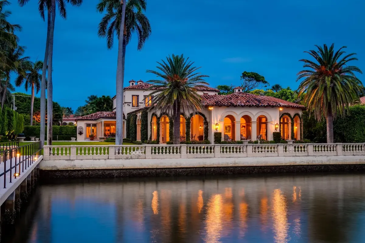 Exterior from the Dock at 790 S County Road, Palm Beach