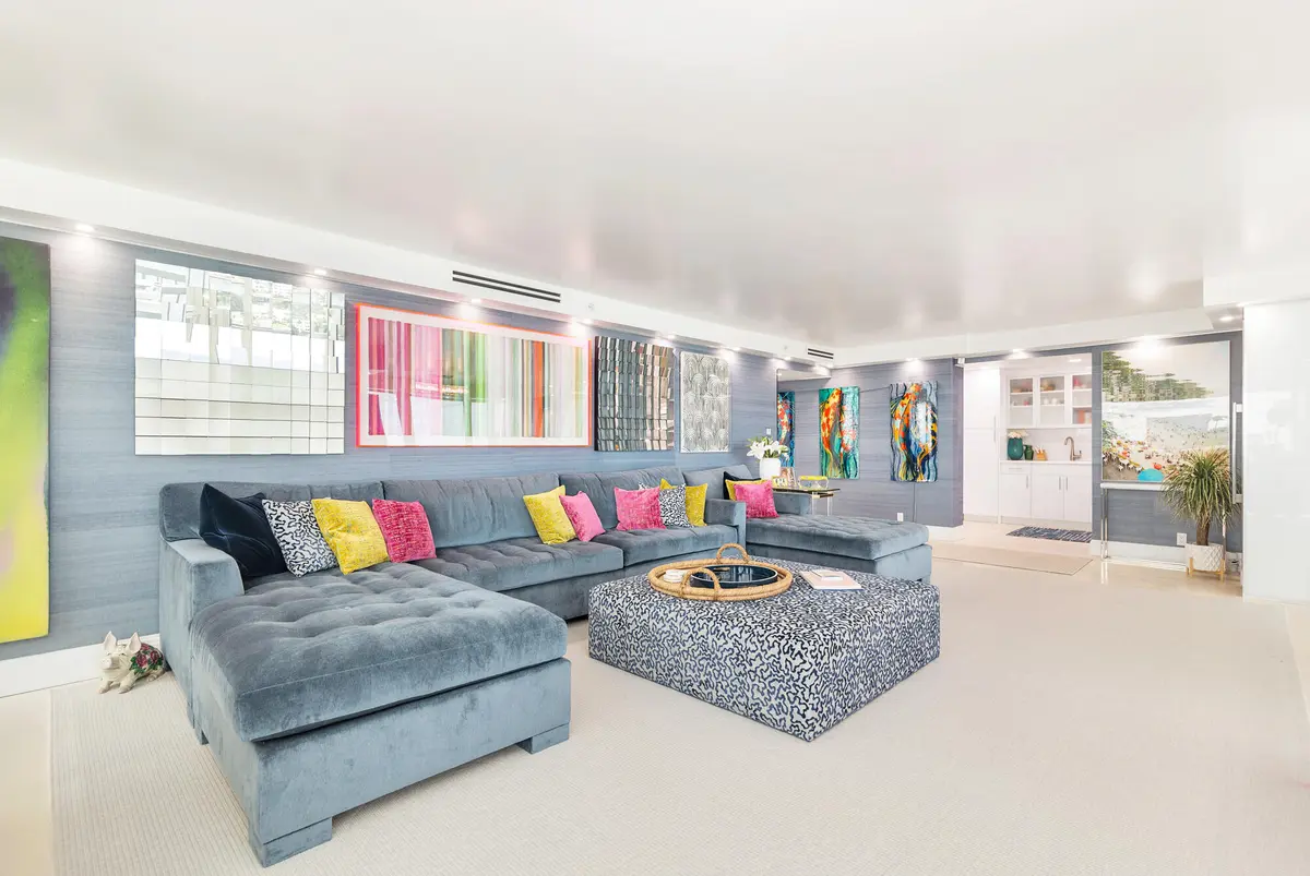 Living Room at 400 N Flagler Drive Ph C6, West Palm Beach