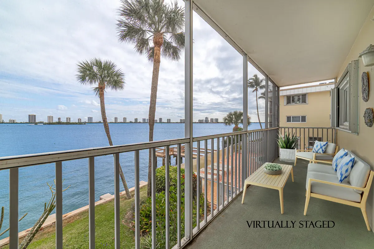 Balcony Virtually Staged at 101 Doolen Court 201, North Palm Beach