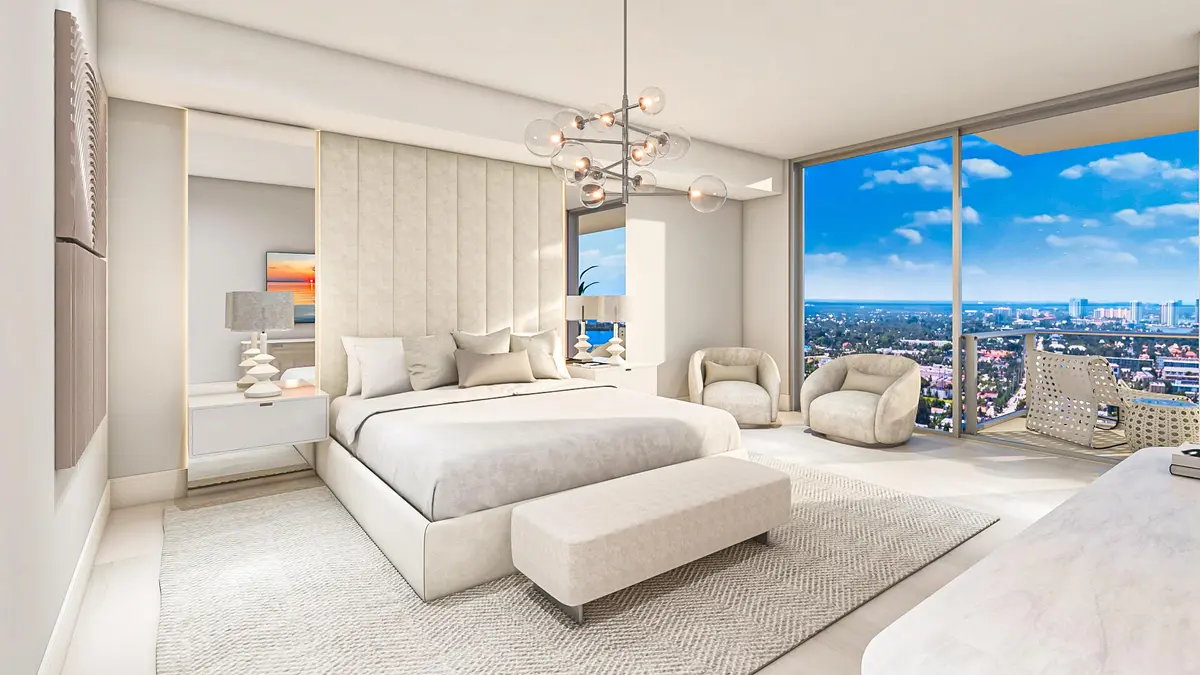 PRIMARY BEDROOM at 220 Lake Shore Drive 917, Lake Park