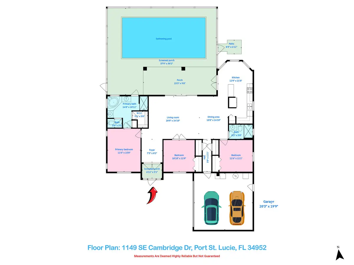 2 Floor Plan at 1149 SE Cambridge Drive, Port St. Lucie