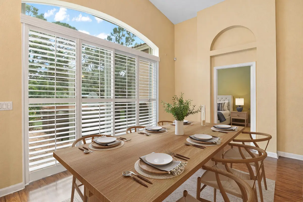 Dining roomstaged at 6159 Arlington Way, Fort Pierce