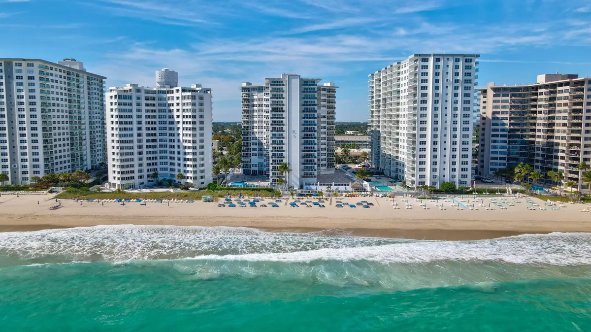 Ocean Aerial facing West at 3700 Galt Ocean Drive 214, Fort Lauderdale