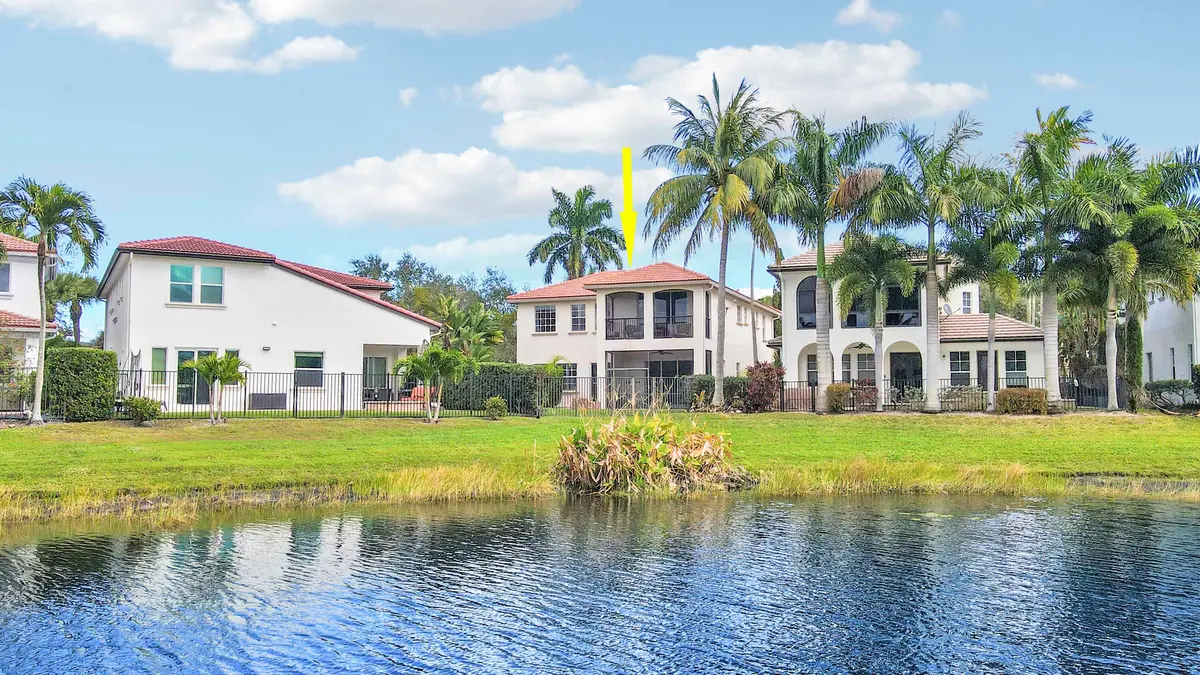 Rear from Lake at 770 Bocce Court, Palm Beach Gardens