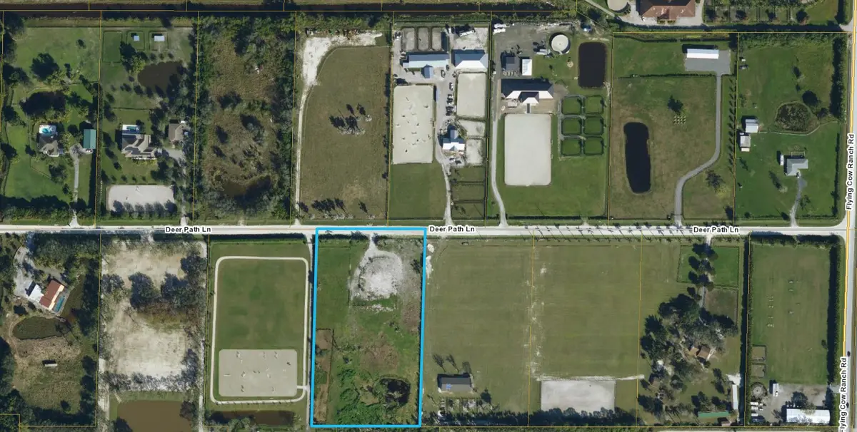Aerial view Papa with adjacent neighbors at 16296 Deer Path Lane, Wellington