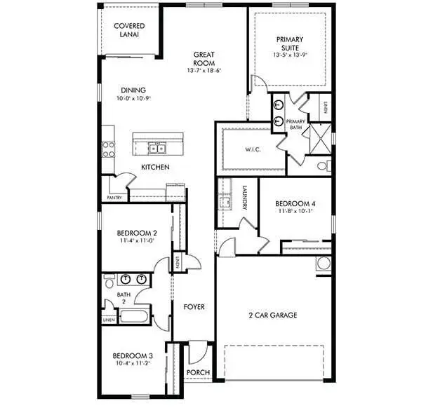 Corsica Floorplan at 11269 NW Blockbird Drive, Port St. Lucie