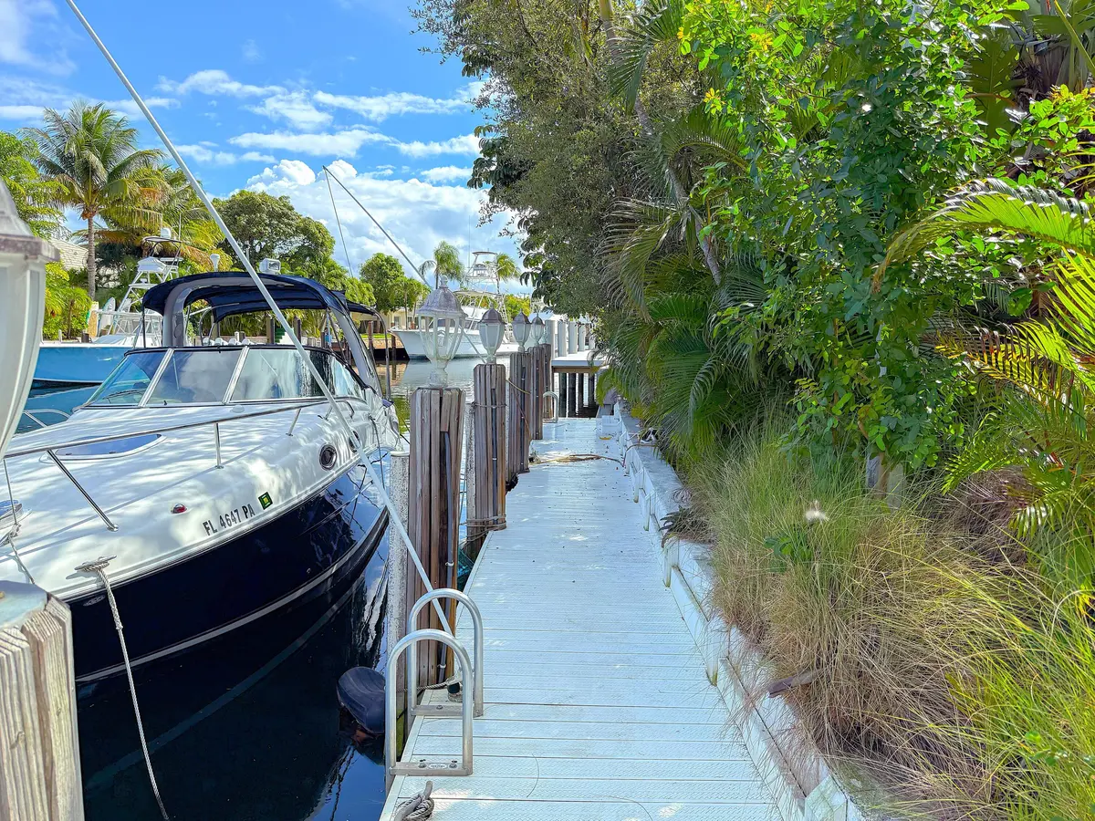Dock View South at 4740 NE 22nd Avenue, Lighthouse Point