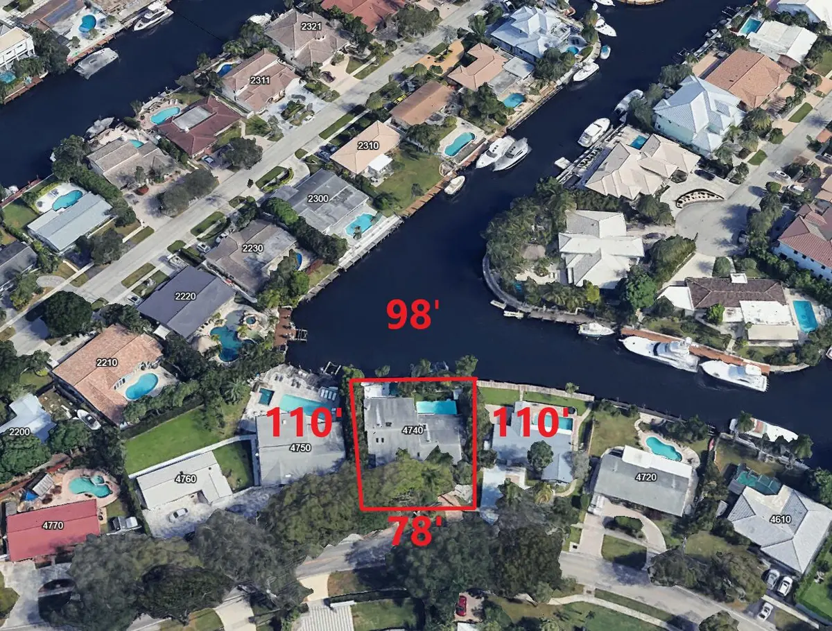 Aerial East at 4740 NE 22nd Avenue, Lighthouse Point
