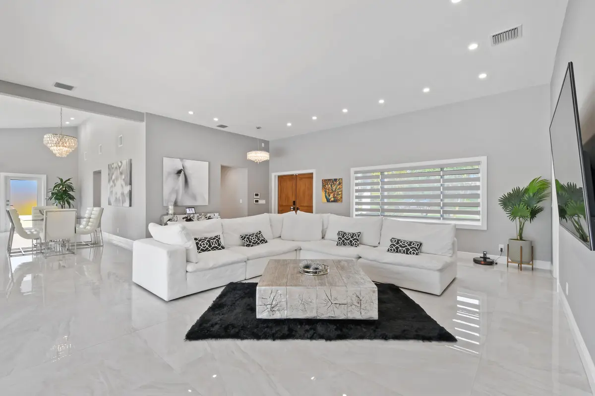 Living Room at 7101 W Lake Drive, Lake Clarke Shores