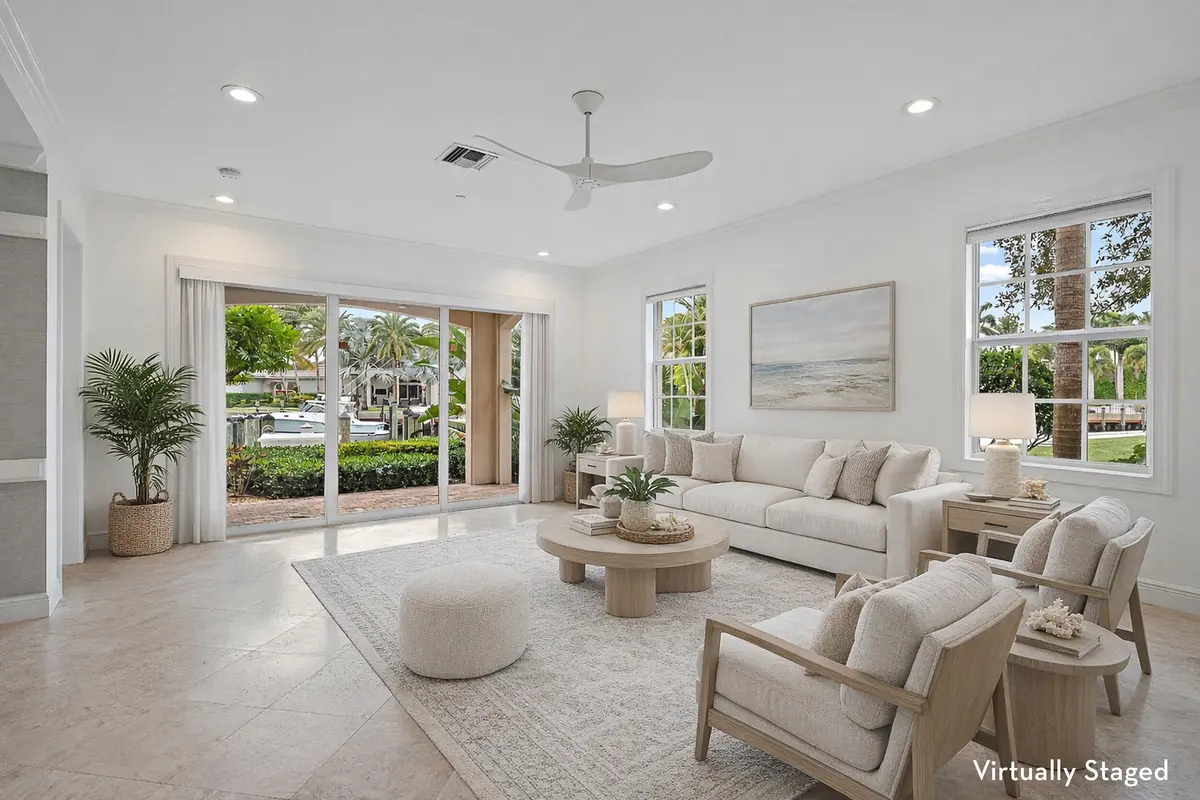 Family Room - Virtually Staged at 13629 Treasure Cove Circle, North Palm Beach