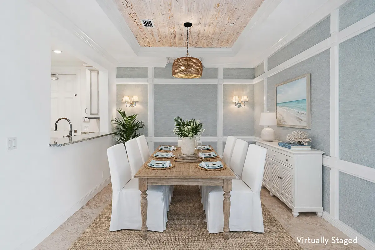 Dining Room - Virtually Staged at 13629 Treasure Cove Circle, North Palm Beach