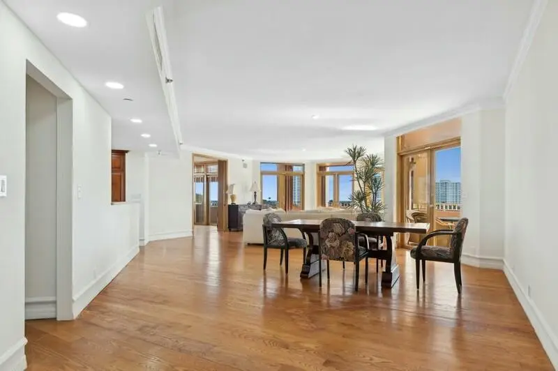 Dining and living room area at 300 SE 5th Avenue 6010, Boca Raton