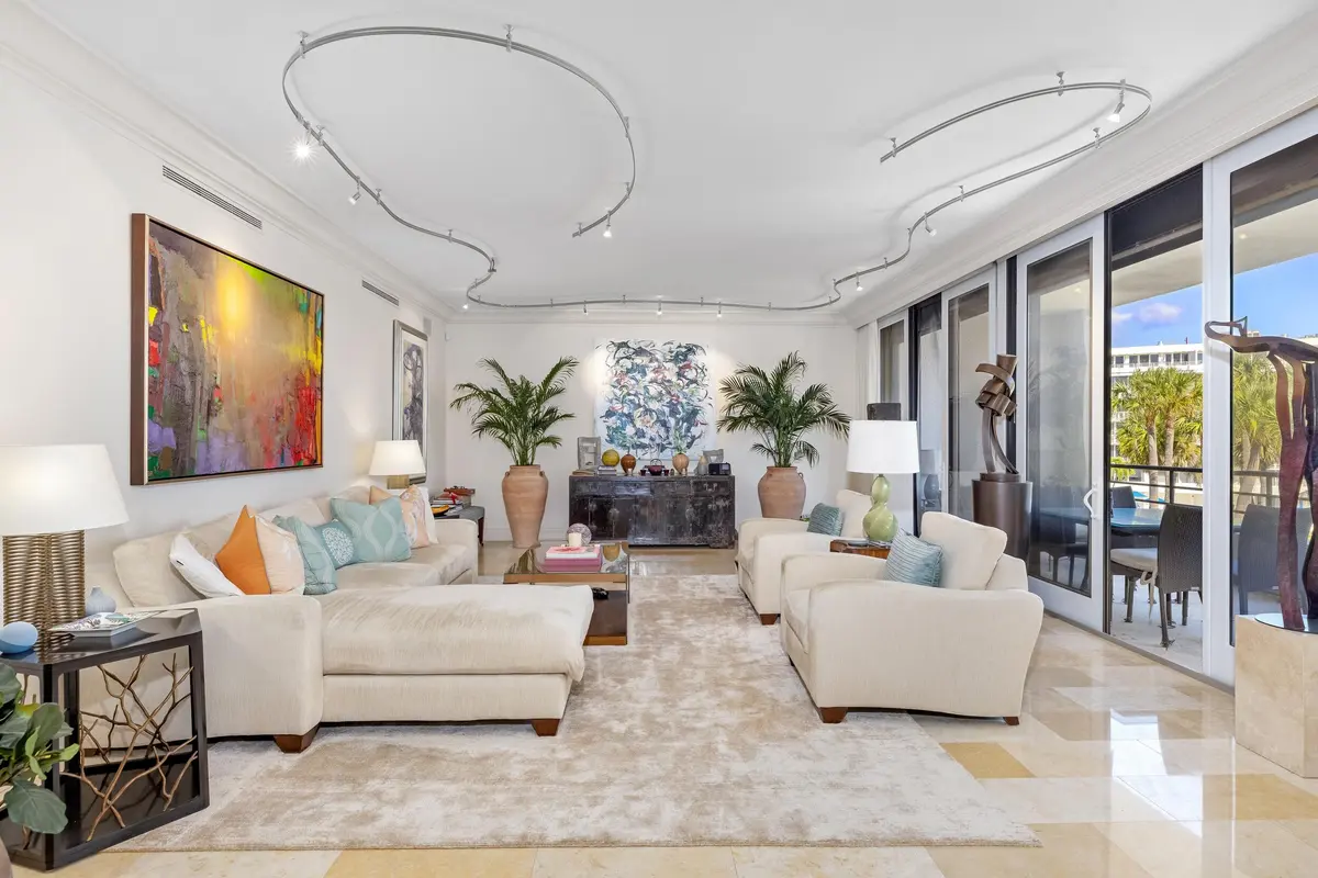 Living Area at 120 Sunset Avenue 3 D, Palm Beach