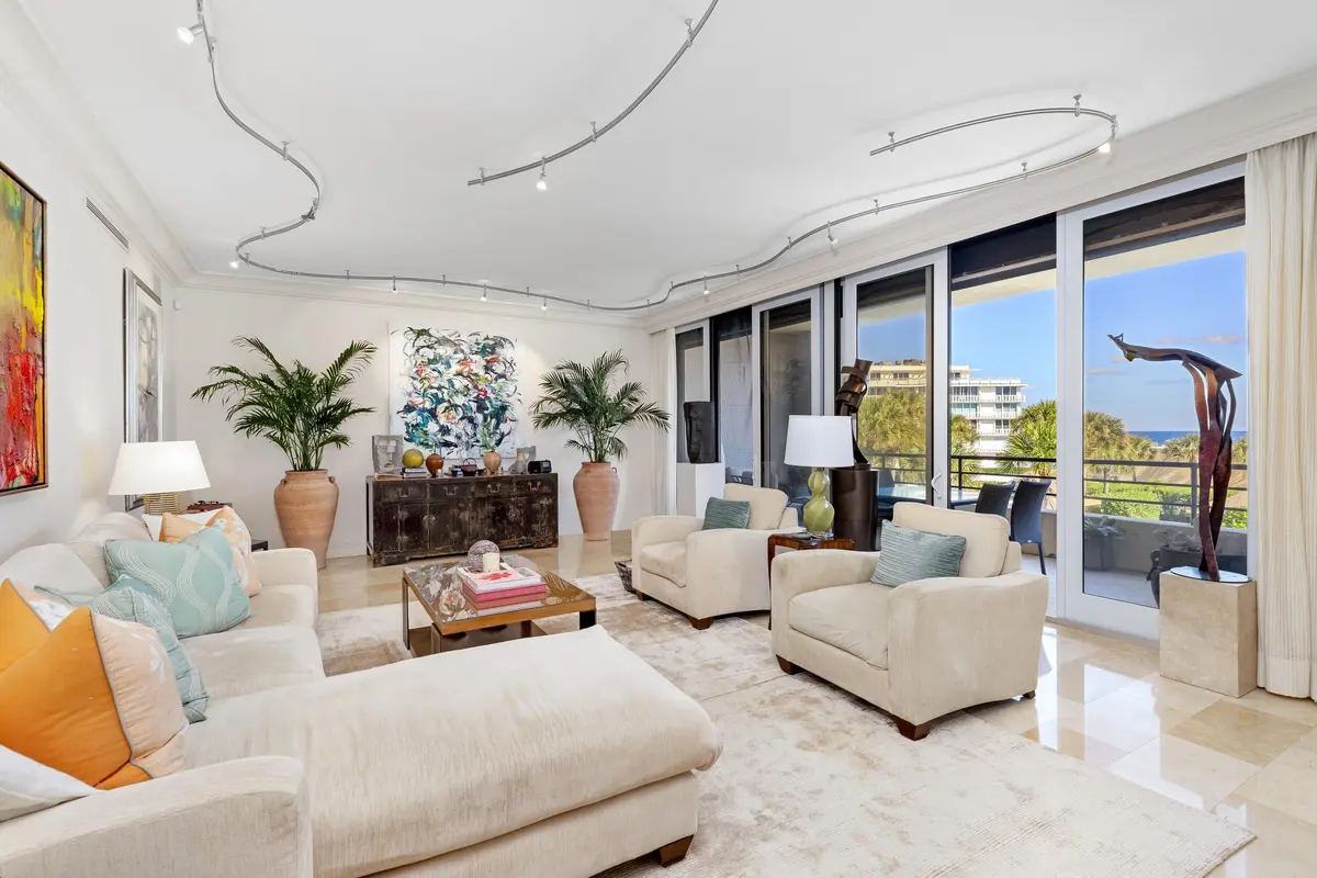 Living Area at 120 Sunset Avenue 3 D, Palm Beach