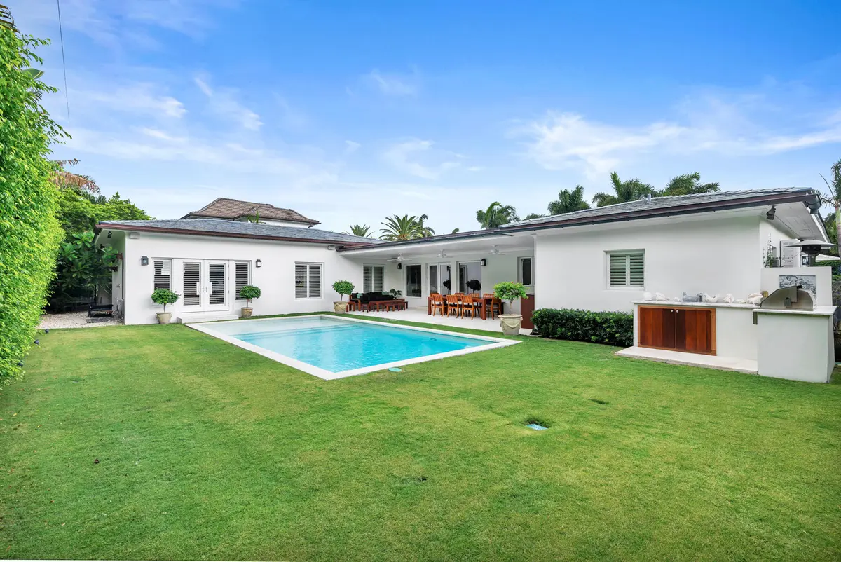Pool to Yard at 225 Jamaica Lane, Palm Beach