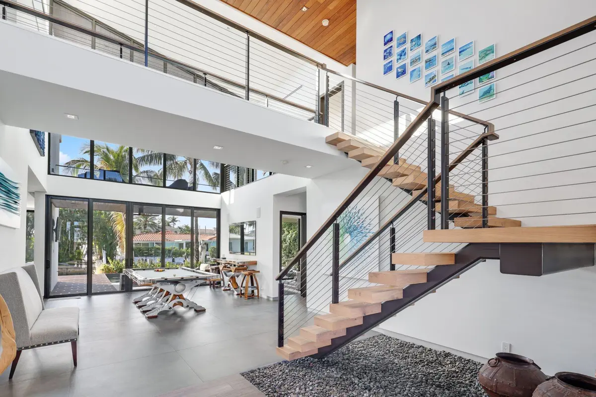 Main Staircase at 830 NE 71st Street, Boca Raton