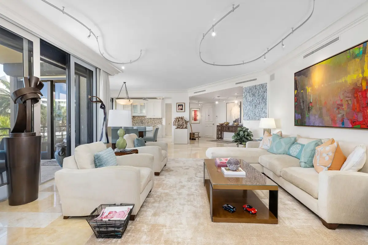 Living Area at 120 Sunset Avenue 3 D, Palm Beach