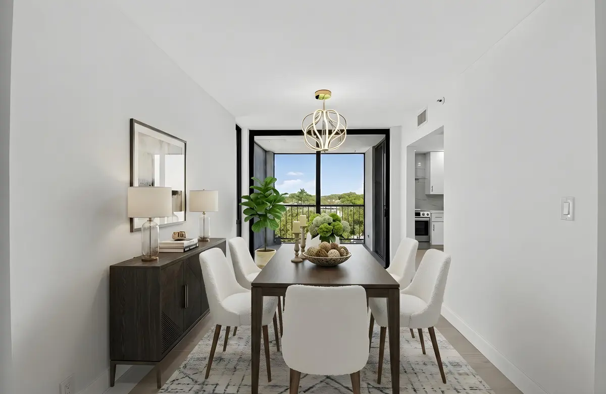 dining-room-staged at 7738 Lakeside Boulevard 352, Boca Raton
