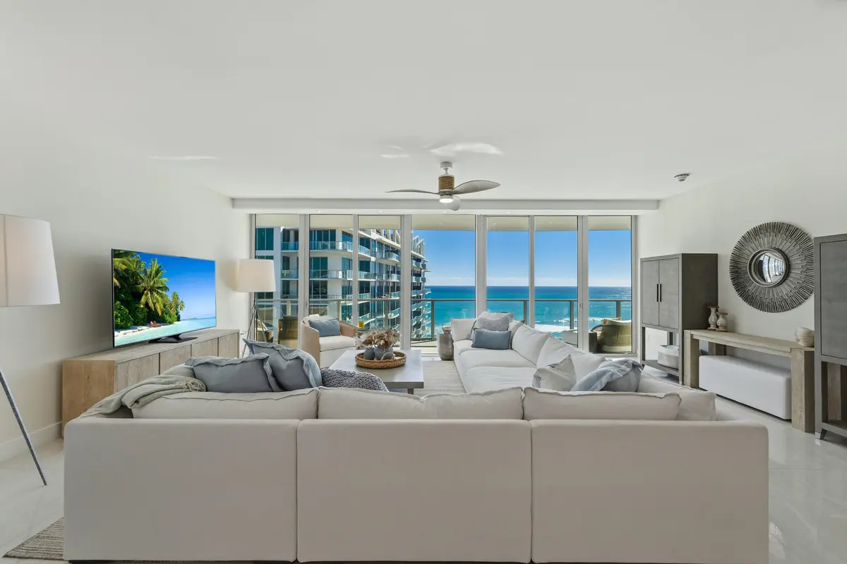 Living Room at 3100 N Ocean Drive 1804 P, Singer Island