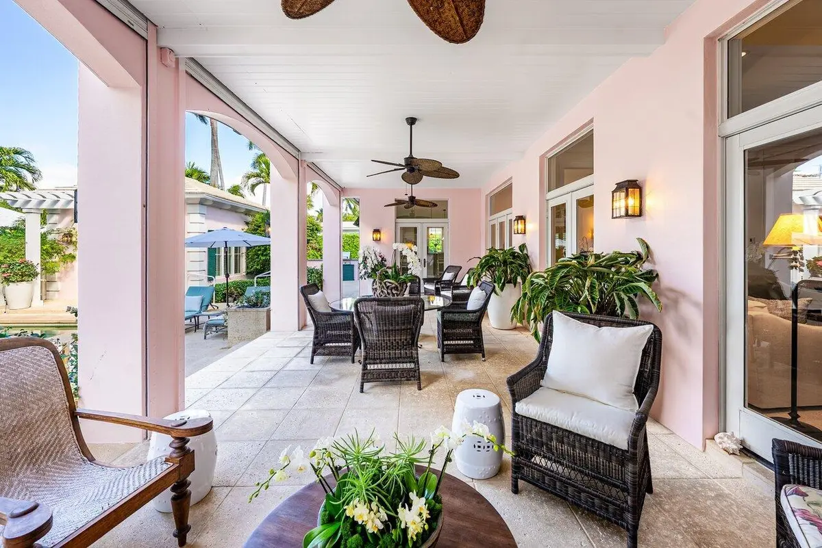 Covered Porch at 3138 Gulfstream Road, Gulf Stream