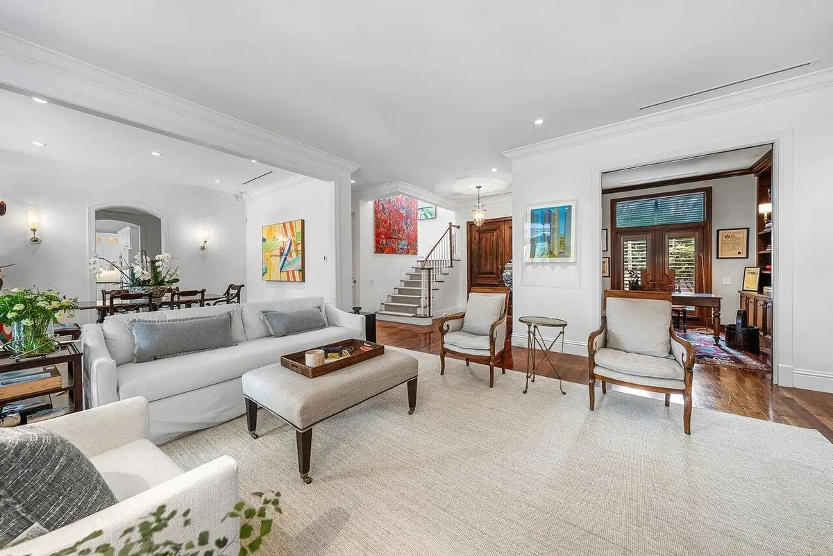 Living Room and Dining Room at 3138 Gulfstream Road, Gulf Stream