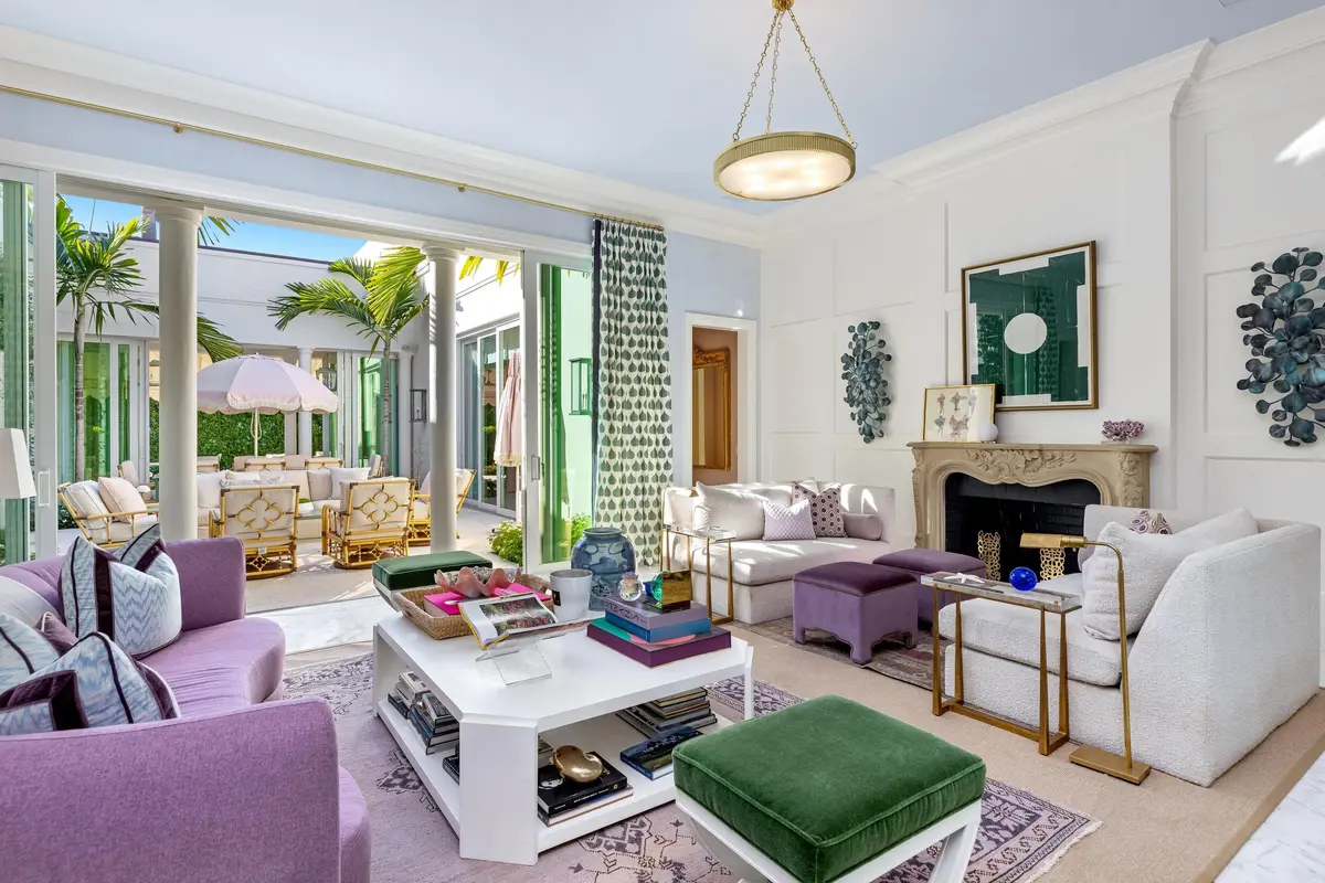 Living Room at 309 Chapel Hill Road, Palm Beach