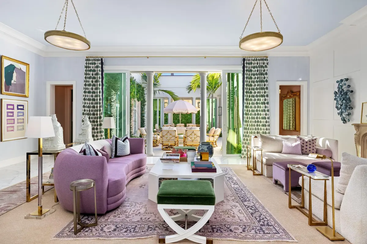 Living Room at 309 Chapel Hill Road, Palm Beach