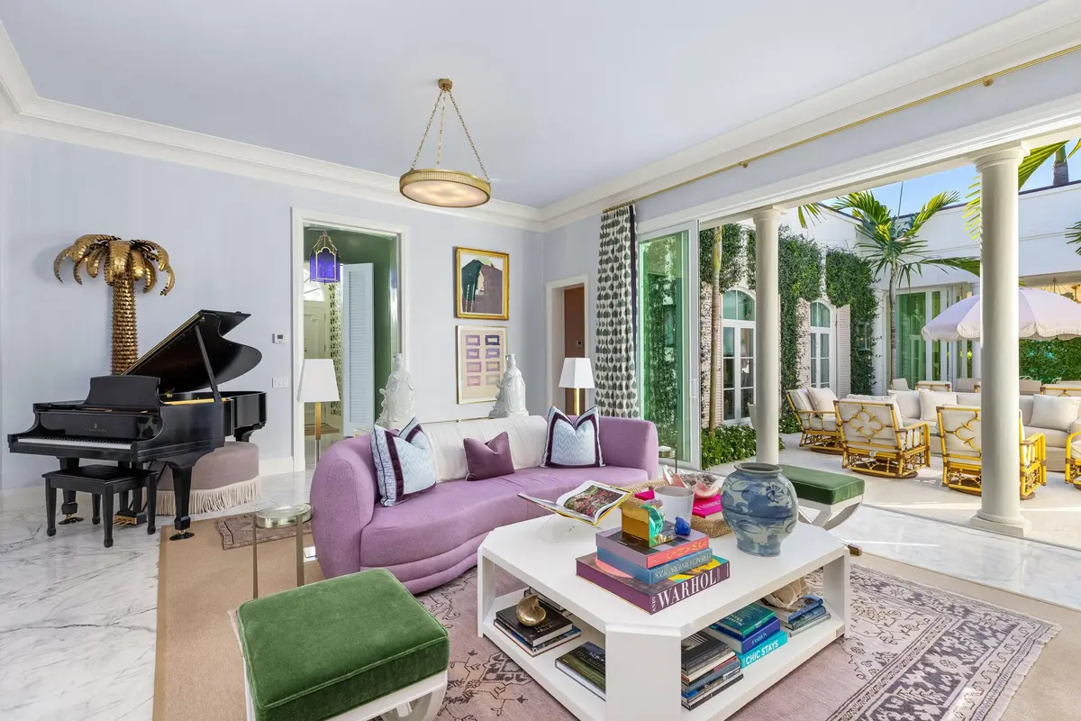 Living Room at 309 Chapel Hill Road, Palm Beach