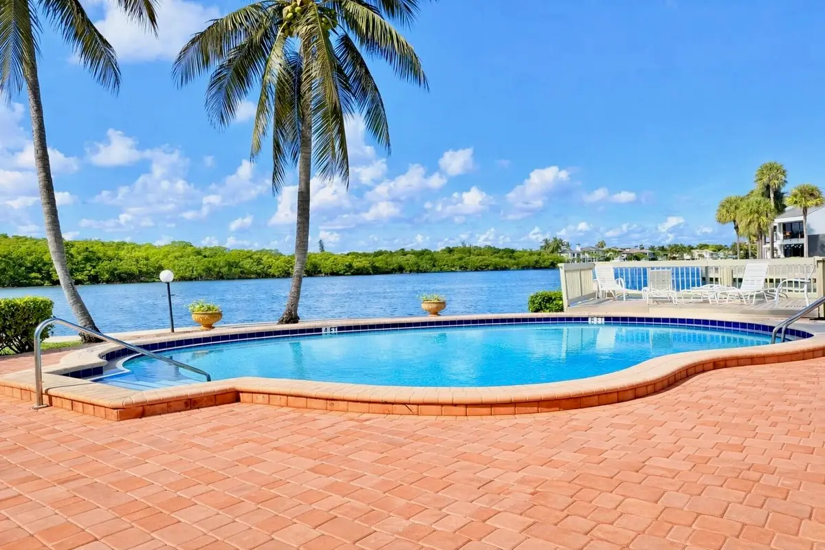 Community Pool – Intracoastal Setting at 1005 Russell Drive 1, Highland Beach