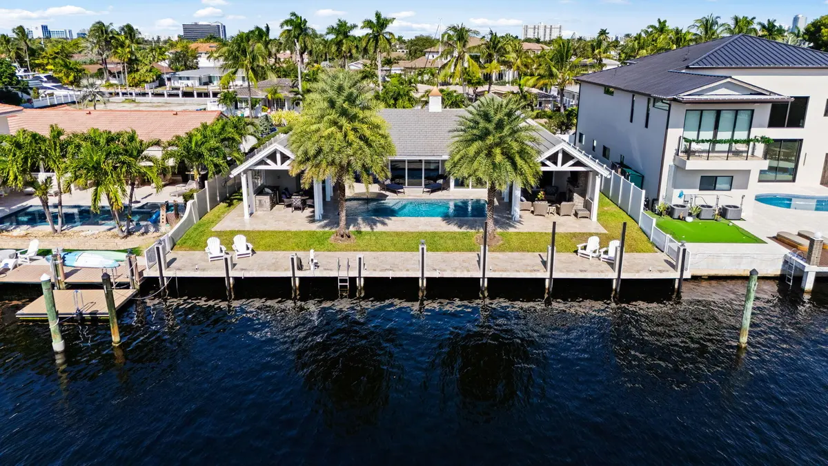 Aerial Back View at 3200 NE 56th Court, Fort Lauderdale