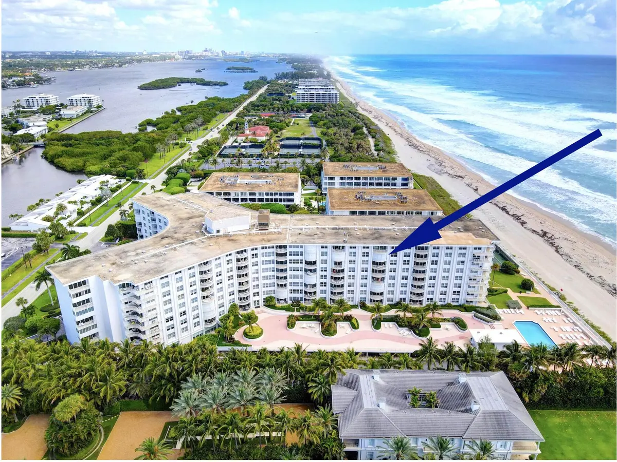 EXPANSIVE VIEW OF OCEAN AND INTERCOASTAL at 2295 S Ocean Boulevard 803, Palm Beach