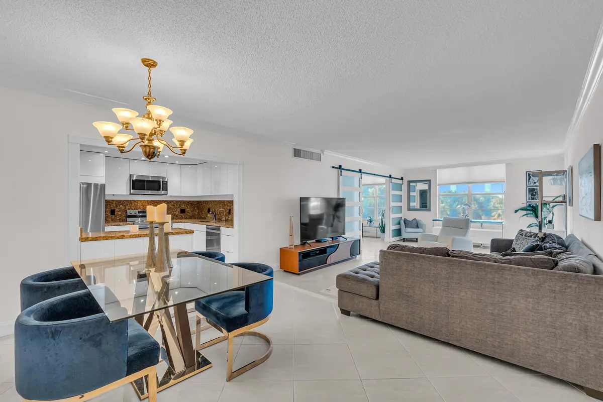 Living Room/Dining Area at 2851 S Ocean Boulevard 3 P, Boca Raton