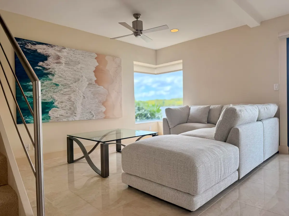 Living Room – Water Views at 1005 Russell Drive 1, Highland Beach