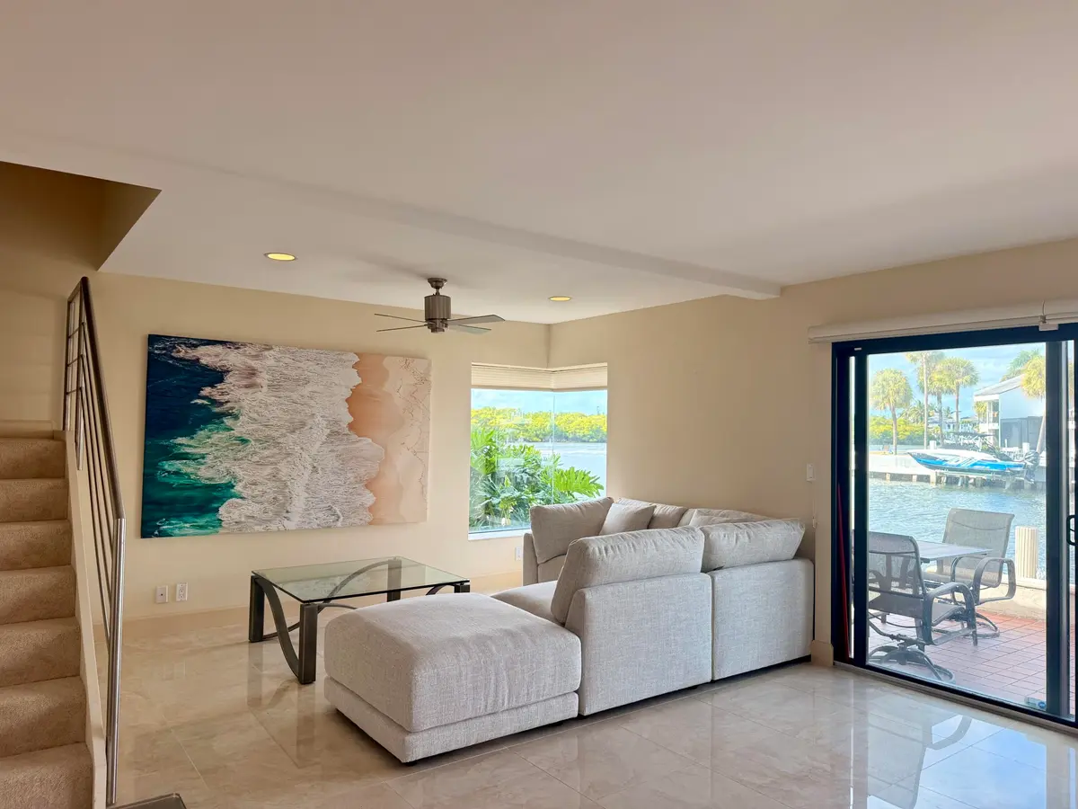 Living Room – Water Views at 1005 Russell Drive 1, Highland Beach