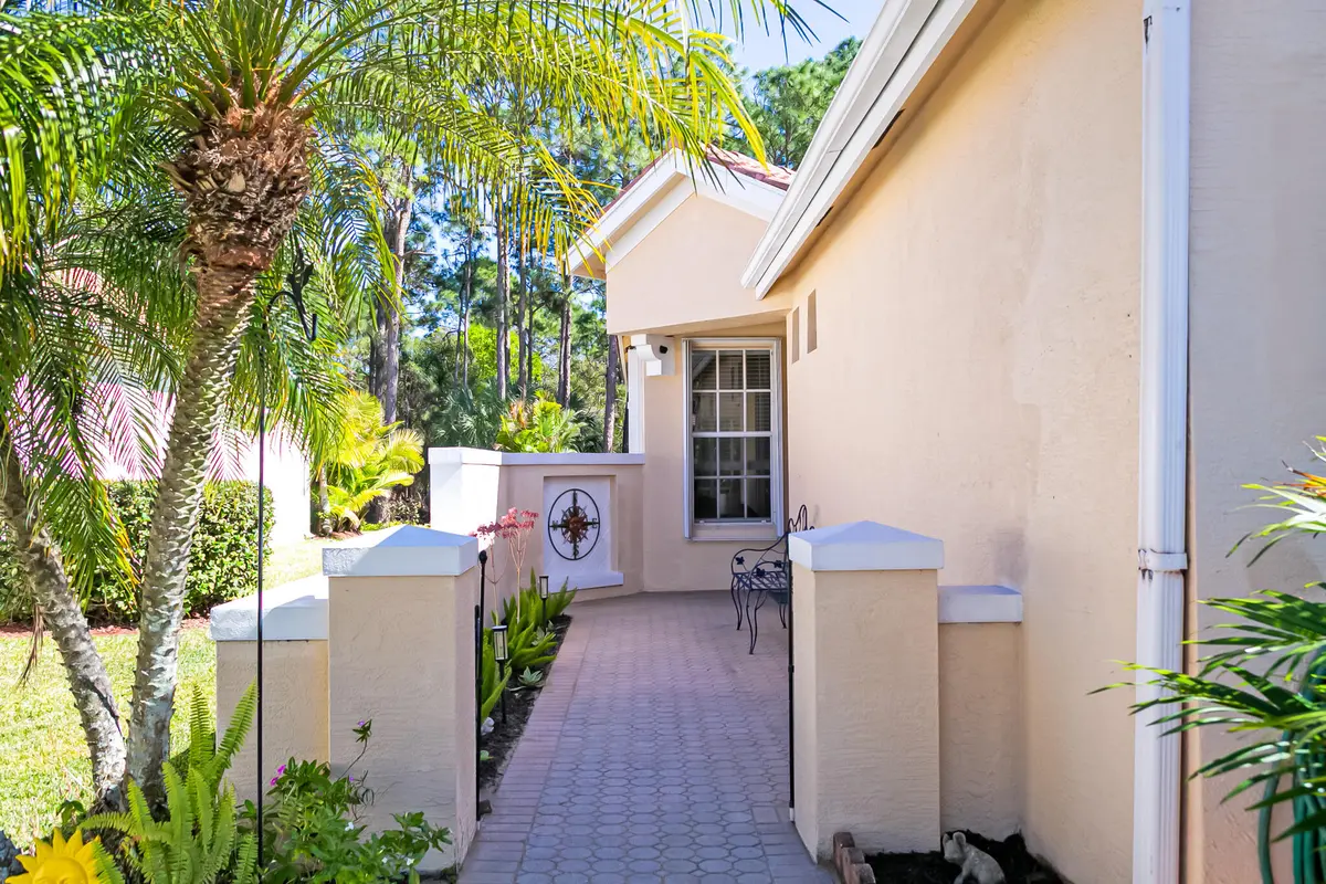 Welcoming Front Courtyard at 607 SW Treasure Cove, Port St. Lucie
