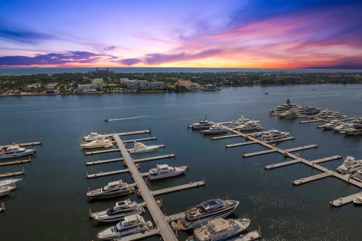 SE View Marina Twilight View at 400 N Flagler Drive 1201, West Palm Beach
