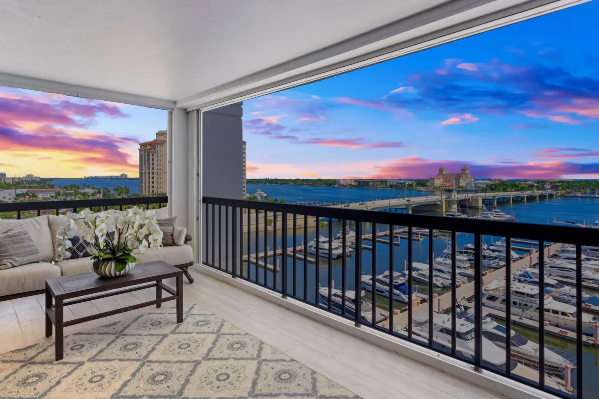 Terrace View Twilight at 400 N Flagler Drive 1201, West Palm Beach
